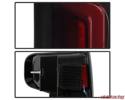 Xtune Halogen Model Light Bar LED Tail Lights With Black Smoked Lens Chevrolet Silverado 2019-2020 - ALT-JH-CS19HAL-BSM
