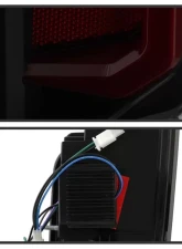 Xtune Halogen Model Light Bar LED Tail Lights With Black Smoked Lens Chevrolet Silverado 2019-2020                                     - ALT-JH-CS19HAL-BSM - Image 5