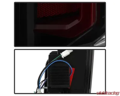Xtune Halogen Model Light Bar LED Tail Lights With Black Smoked Lens Chevrolet Silverado 2019-2020 - ALT-JH-CS19HAL-BSM