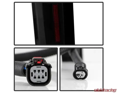 Xtune Halogen Model Light Bar LED Tail Lights With Black Smoked Lens Chevrolet Silverado 2019-2020 - ALT-JH-CS19HAL-BSM