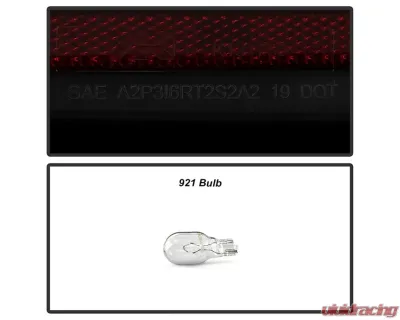 Xtune Halogen Model Light Bar LED Tail Lights With Black Smoked Lens Chevrolet Silverado 2019-2020 - ALT-JH-CS19HAL-BSM