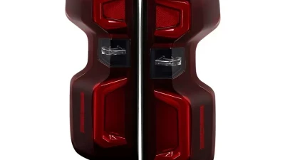 Xtune Halogen Model Light Bar LED Tail Lights With Red Smoked Lens Chevrolet Silverado 2019-2020                                     - ALT-JH-CS19HAL-RSM - Image 11