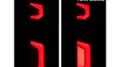 Xtune Halogen Model Light Bar LED Tail Lights With Red Smoked Lens Chevrolet Silverado 2019-2020                                     - ALT-JH-CS19HAL-RSM - Image 11