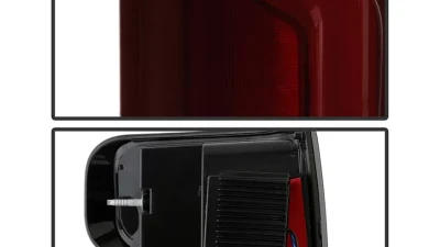 Xtune Halogen Model Light Bar LED Tail Lights With Red Smoked Lens Chevrolet Silverado 2019-2020                                     - ALT-JH-CS19HAL-RSM - Image 3
