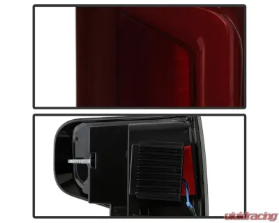 Xtune Halogen Model Light Bar LED Tail Lights With Red Smoked Lens Chevrolet Silverado 2019-2020 - ALT-JH-CS19HAL-RSM