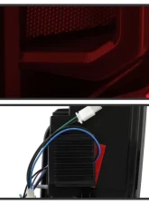 Xtune Halogen Model Light Bar LED Tail Lights With Red Smoked Lens Chevrolet Silverado 2019-2020                                     - ALT-JH-CS19HAL-RSM - Image 5