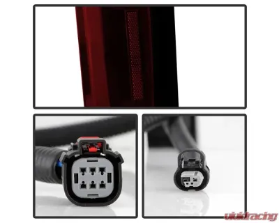 Xtune Halogen Model Light Bar LED Tail Lights With Red Smoked Lens Chevrolet Silverado 2019-2020 - ALT-JH-CS19HAL-RSM