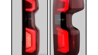 Xtune Halogen Model Light Bar LED Tail Lights With Red Smoked Lens Chevrolet Silverado 2019-2020                                     - ALT-JH-CS19HAL-RSM - Image 9
