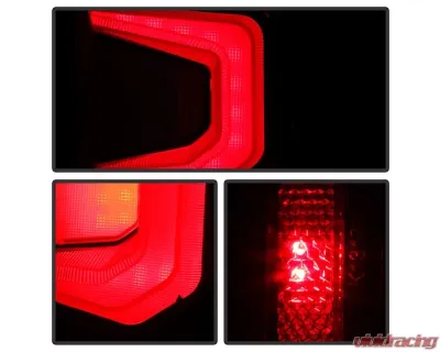 Xtune Halogen Model Light Bar LED Tail Lights With Red Smoked Lens Chevrolet Silverado 2019-2020 - ALT-JH-CS19HAL-RSM