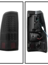 Xtune LED Tail Lights With Black Lens Chevrolet Silverado 2003-2007                                     - ALT-JH-CSIL03-LED-BK - Image 2