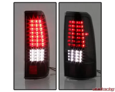 Xtune LED Tail Lights With Black Smoked Lens Chevrolet Silverado 2003-2007 - ALT-JH-CSIL03-LED-BSM