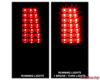 Xtune LED Tail Lights With Black Smoked Lens Chevrolet Silverado 2003-2007 - ALT-JH-CSIL03-LED-BSM