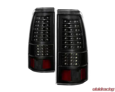 Xtune C Shape LED Tail Lights With Black Lens Chevrolet Silverado 1500 | 2500 | GMC Sierra 1999-2007 - ALT-JH-CSIL99-CS-BK