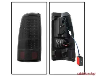 Xtune C Shape LED Tail Lights With Black Lens Chevrolet Silverado 1500 | 2500 | GMC Sierra 1999-2007 - ALT-JH-CSIL99-CS-BK