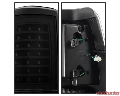 Xtune C Shape LED Tail Lights With Black Lens Chevrolet Silverado 1500 | 2500 | GMC Sierra 1999-2007 - ALT-JH-CSIL99-CS-BK