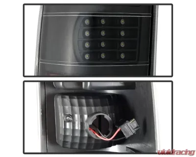 Xtune C Shape LED Tail Lights With Black Lens Chevrolet Silverado 1500 | 2500 | GMC Sierra 1999-2007 - ALT-JH-CSIL99-CS-BK