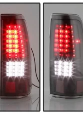 Xtune C Shape LED Tail Lights With Black Lens Chevrolet Silverado 1500 | 2500 | GMC Sierra 1999-2007                                     - ALT-JH-CSIL99-CS-BK - Image 7