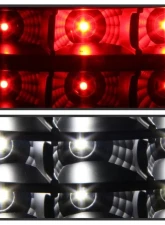 Xtune C Shape LED Tail Lights With Black Lens Chevrolet Silverado 1500 | 2500 | GMC Sierra 1999-2007                                     - ALT-JH-CSIL99-CS-BK - Image 8