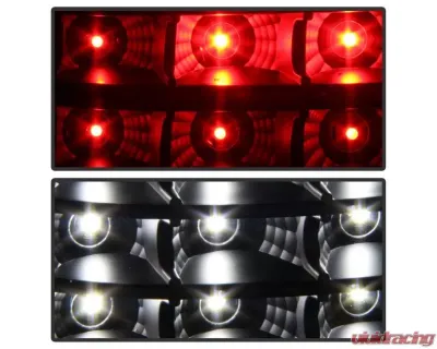 Xtune C Shape LED Tail Lights With Black Lens Chevrolet Silverado 1500 | 2500 | GMC Sierra 1999-2007 - ALT-JH-CSIL99-CS-BK