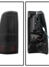 Xtune LED Tail Lights With Black Lens Chevrolet Silverado 1500 | 2500 | GMC Sierra 1999-2007                                     - ALT-JH-CSIL99-LED-BK - Image 2