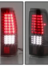 Xtune LED Tail Lights With Black Lens Chevrolet Silverado 1500 | 2500 | GMC Sierra 1999-2007                                     - ALT-JH-CSIL99-LED-BK - Image 7