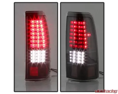 Xtune LED Tail Lights With Black Lens Chevrolet Silverado 1500 | 2500 | GMC Sierra 1999-2007 - ALT-JH-CSIL99-LED-BK