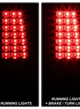 Xtune LED Tail Lights With Black Lens Chevrolet Silverado 1500 | 2500 | GMC Sierra 1999-2007                                     - ALT-JH-CSIL99-LED-BK - Image 9