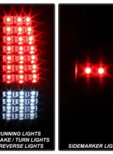 Xtune LED Tail Lights With Black Lens Chevrolet Silverado 1500 | 2500 | GMC Sierra 1999-2007                                     - ALT-JH-CSIL99-LED-BK - Image 10