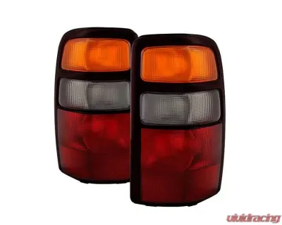 Xtune Factory Style Tail Lights With Red Amber Clear Lens Chevrolet Suburban | Tahoe | GMC Yukon 2000-2006 - ALT-JH-CSUB04-OE-RAC