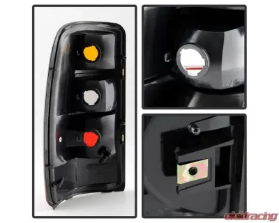 Xtune Factory Style Tail Lights With Red Amber Clear Lens Chevrolet Suburban | Tahoe | GMC Yukon 2000-2006 - ALT-JH-CSUB04-OE-RAC