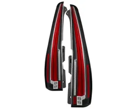 Xtune Escalade Style LED Tail Lights With Black Lens Chevrolet Suburban | Tahoe | GMC Yukon 2007-2014