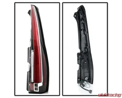 Xtune Escalade Style LED Tail Lights With Black Lens Chevrolet Suburban | Tahoe | GMC Yukon 2007-2014 - ALT-JH-CSUB07-2IN1LED-BK