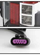 Xtune Escalade Style LED Tail Lights With Black Lens Chevrolet Suburban | Tahoe | GMC Yukon 2007-2014                                     - ALT-JH-CSUB07-2IN1LED-BK - Image 5