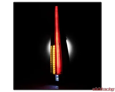 Xtune Escalade Style LED Tail Lights With Black Lens Chevrolet Suburban | Tahoe | GMC Yukon 2007-2014 - ALT-JH-CSUB07-2IN1LED-BK