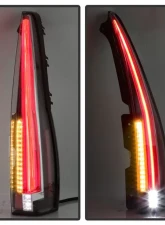 Xtune Escalade Style LED Tail Lights With Black Lens Chevrolet Suburban | Tahoe | GMC Yukon 2007-2014                                     - ALT-JH-CSUB07-2IN1LED-BK - Image 9