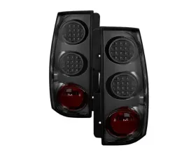 Xtune Chrome Red/Smoke LED Tail Lights Chevrolet Suburban | Tahoe | GMC Yukon 2007-2014