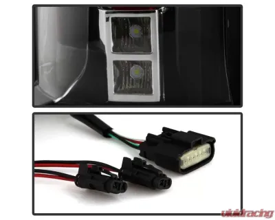 Xtune Escalade Style LED Tail Lights With Black Lens Chevrolet Suburban | Tahoe 2015-2019 - ALT-JH-CSUB15-2IN1LED-BK