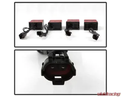 Xtune Escalade Style LED Tail Lights With Black Lens Chevrolet Suburban | Tahoe 2015-2019 - ALT-JH-CSUB15-2IN1LED-BK
