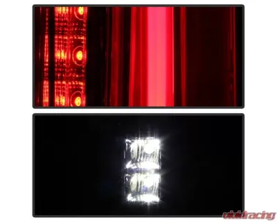 Xtune Escalade Style LED Tail Lights With Black Lens Chevrolet Suburban | Tahoe 2015-2019 - ALT-JH-CSUB15-2IN1LED-BK