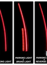 Xtune Escalade Style LED Tail Lights With Black Lens Chevrolet Suburban | Tahoe 2015-2019                                     - ALT-JH-CSUB15-2IN1LED-BK - Image 10