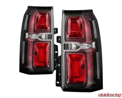 Xtune LED Tail Lights With Red Clear Lens Chevrolet Suburban | Tahoe 2015-2019 - ALT-JH-CSUB15-LED-RC