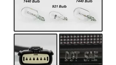 Xtune LED Tail Lights With Red Clear Lens Chevrolet Suburban | Tahoe 2015-2019                                     - ALT-JH-CSUB15-LED-RC - Image 5