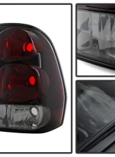 Xtune Factory Style Tail Lights With Red Smoked Lens Chevrolet Trailblazer 2002-2009                                     - ALT-JH-CTB02-OE-RSM - Image 2