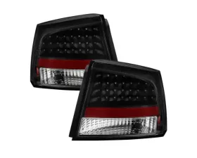 Xtune LED Tail Lights With Black Lens Dodge Charger 2006-2008