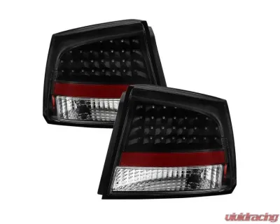 Xtune LED Tail Lights With Black Lens Dodge Charger 2006-2008 - ALT-JH-DCH05-LED-BK