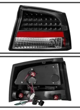 Xtune LED Tail Lights With Black Lens Dodge Charger 2006-2008                                     - ALT-JH-DCH05-LED-BK - Image 2