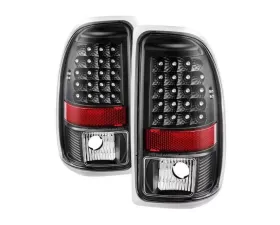 Xtune LED Tail Lights With Black Lens Dodge Dakota 1997-2004