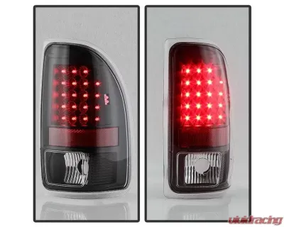 Xtune LED Tail Lights With Black Lens Dodge Dakota 1997-2004 - ALT-JH-DDAK97-LED-BK