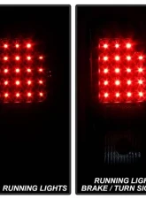Xtune LED Tail Lights With Black Lens Dodge Dakota 1997-2004                                     - ALT-JH-DDAK97-LED-BK - Image 10