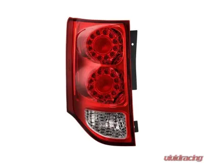 Xtune OEM Left Driver Side LED Tail Lights With Red Clear Lens Dodge Grand Caravan 2011-2018 - ALT-JH-DGC11-OE-L